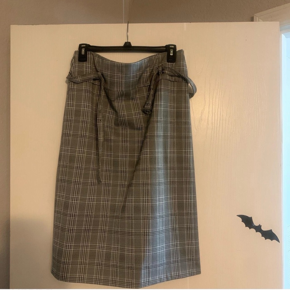 Gray Plaid Women's Skirt